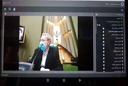 جلسه مجلس مجازی به ریاست لاریجانی و 70 نماینده + عکس