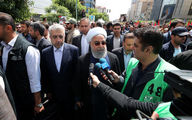 فیلم/ رئیس جمهوری در راهپیمایی روز قدس