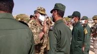 ابلاغ پیام رهبری به رزمندگان دریادل جزایر سیری و فارور توسط فرمانده نیروی دریایی سپاه