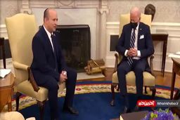 چرت‌زدن بایدن در دیدار با نخست‌وزیر رژیم صهیونیستی