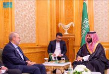 اولین عکس از دیدار لاریجانی و محمد بن سلمان در ریاض