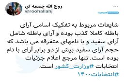 توییت مشاور وزیر کشور درباره شایعات انتخابات ۱۴۰۰