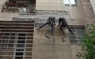 ریزش ناگهانی نمای ساختمان، در محدوده خیابان انقلاب به شرق قدس