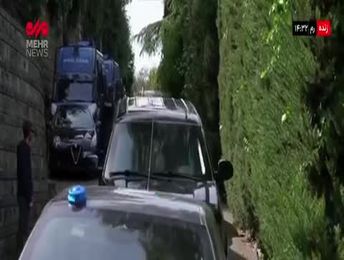 لحظه خروج هیات آمریکایی از محل مذاکرات