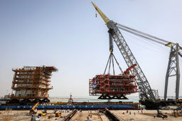 نصب سکوی تمام ایرانی فاز 22 پارس جنوبی