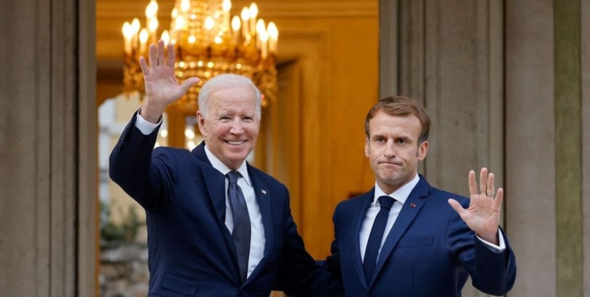 بایدن و مکرون درباره ایران گفتوگو میکنند