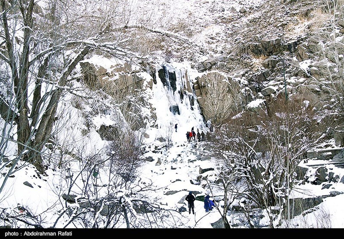 یخ زدن آبشار گنجنامه همدان