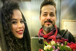 ملیکا شریفی‌نیا و پسر عمه‌اش در آسانسور + عکس