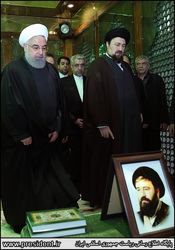 هیات دولت در مرقد امام
