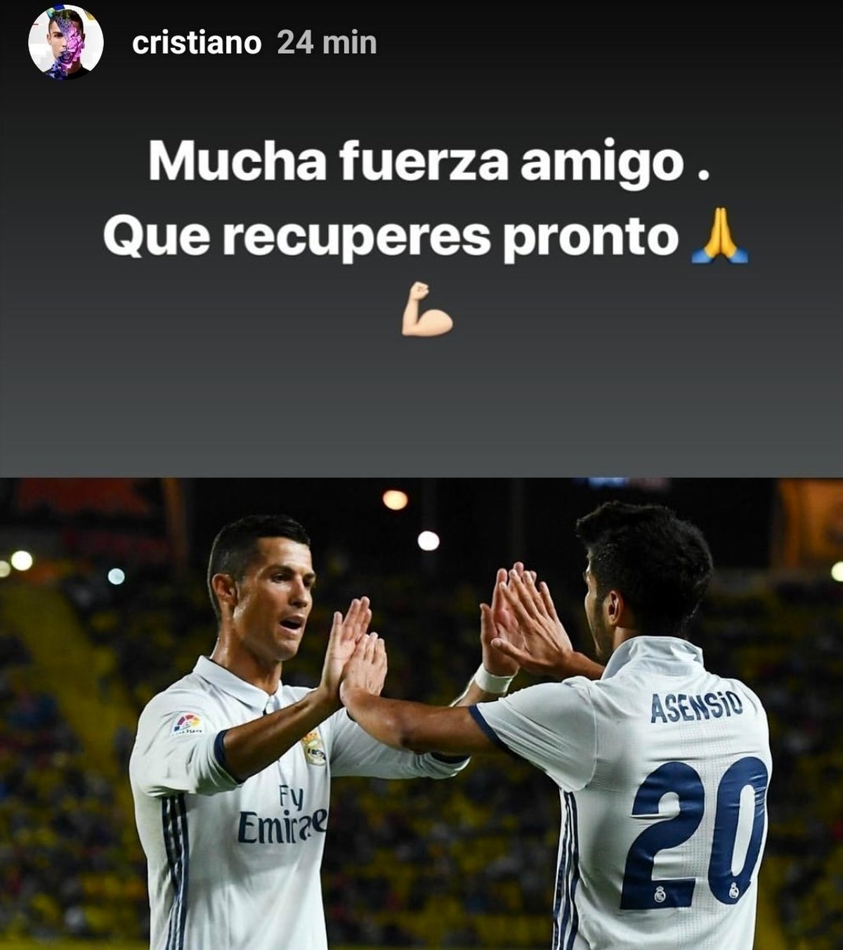 همدردی کریستیانو رونالدو با آسنسیو + عکس