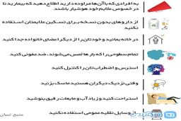 توصیه هایی برای افراد مشکوک یا مبتلا به کرونا