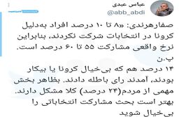 کنایه عبدی به صفارهرندی درباره نرخ مشارکت در انتخابات