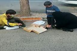 اقدام انسان دوستانه پلیس زن