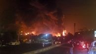 اصابت راکت به انبار سوخت منطقه‌ شهران در غرب تهران