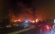 اصابت راکت به انبار سوخت منطقه‌ شهران در غرب تهران