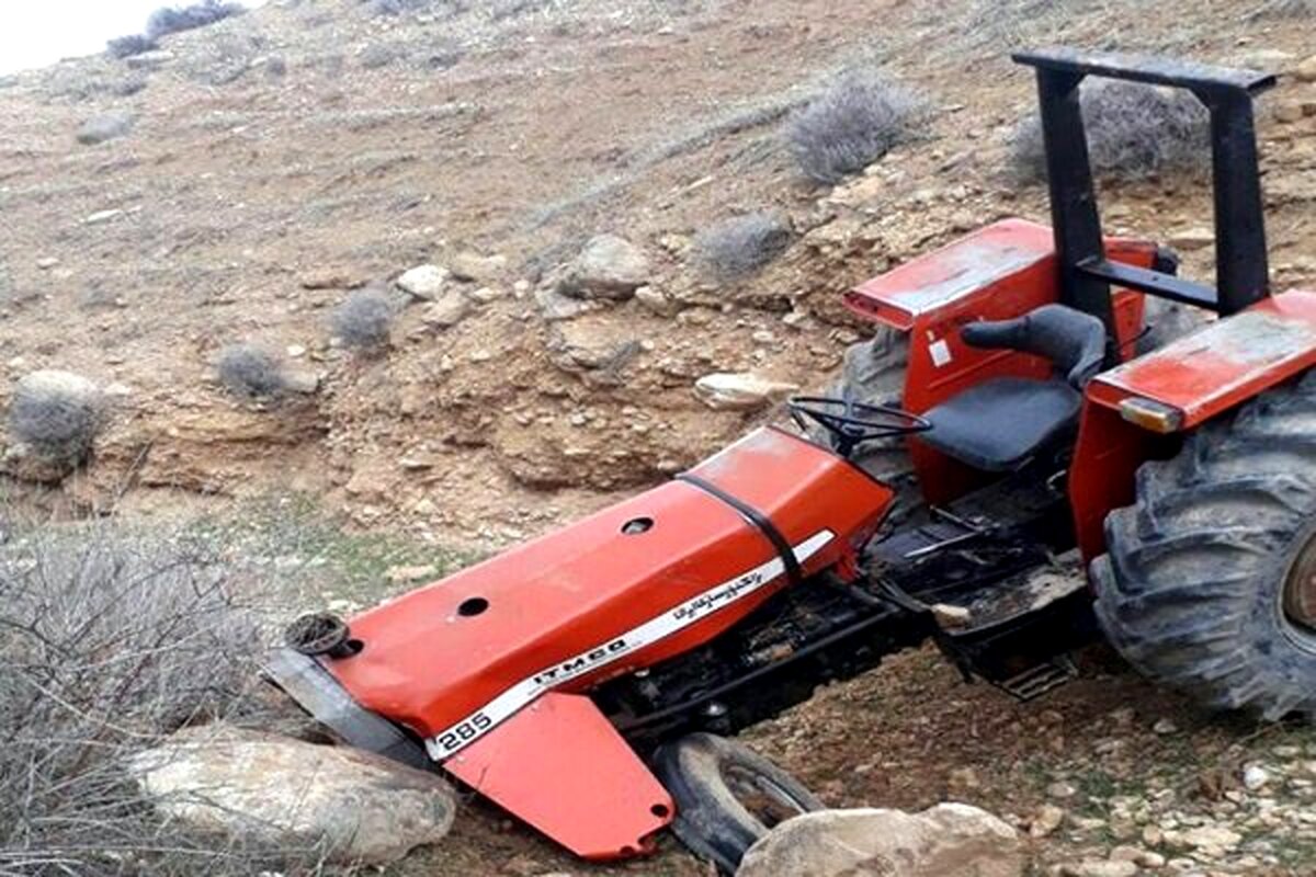 سقوط تراکتور به دره جان راننده را گرفت