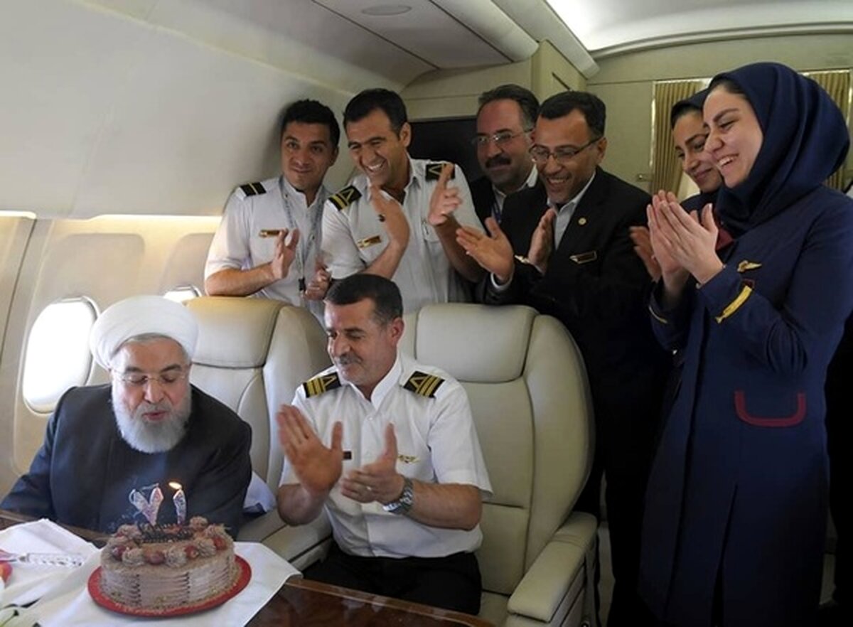 جشن 71 سالگی رئیس جمهور بالای ابرها 
