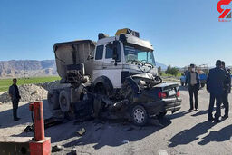 وحشت 7 زن و مرد در تصادف هولناک تریلی با پژو در اندیمشک / همه راهی بیمارستان شدند
